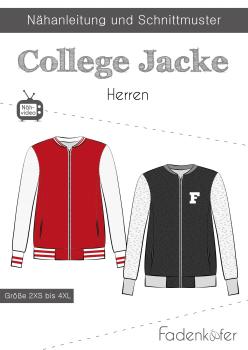 Fadenkäfer Papierschnittmuster College Jacke Herren